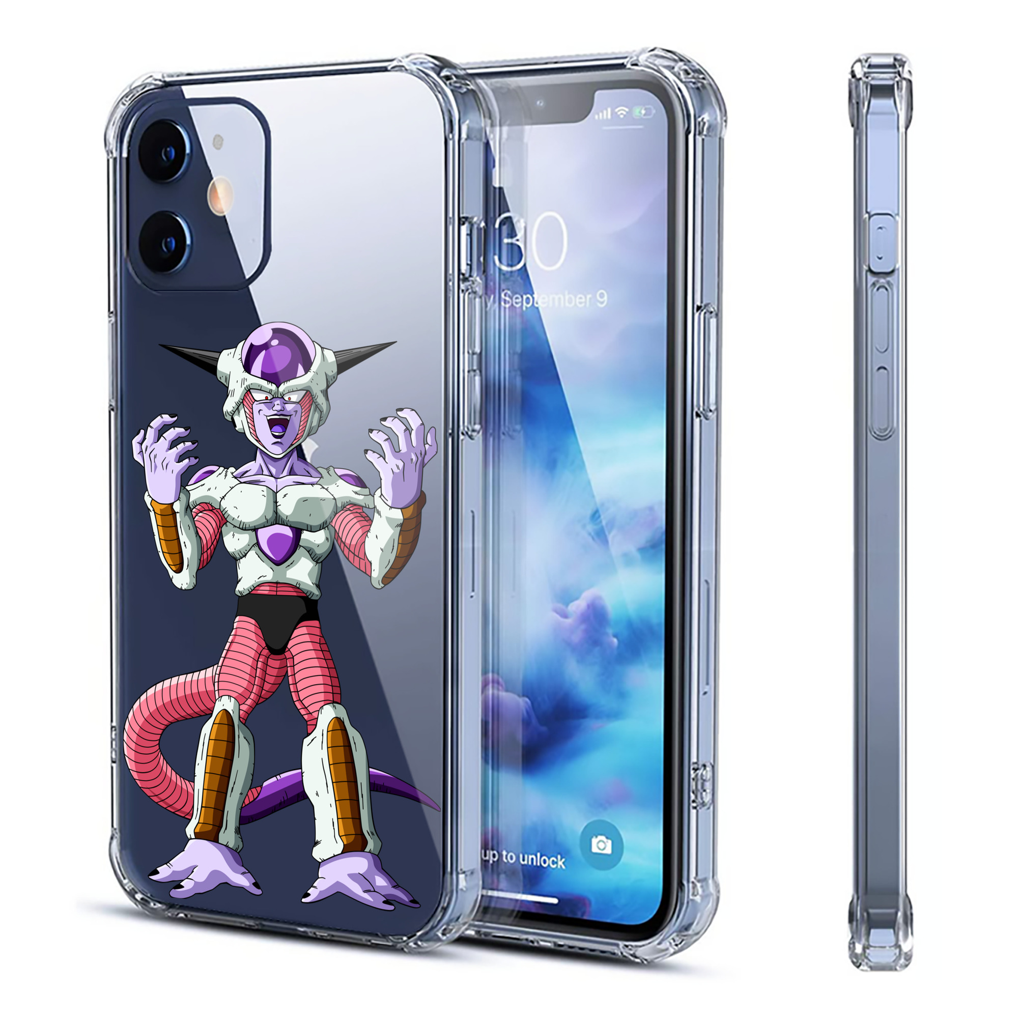 （画像用） ドラゴンボール フリーザ DRAGON BALL Frieza 【iPhone 12シリーズ対応】透明スマホケース（クリアソフトケース）